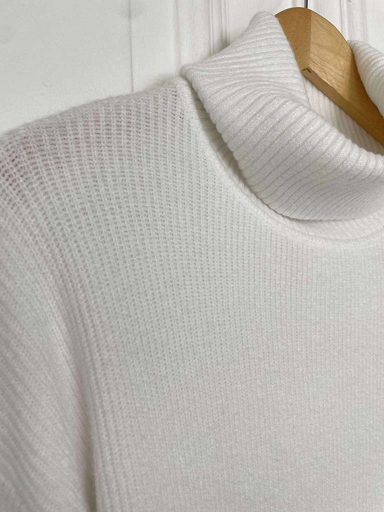 Polo Neck Knit - Winter White