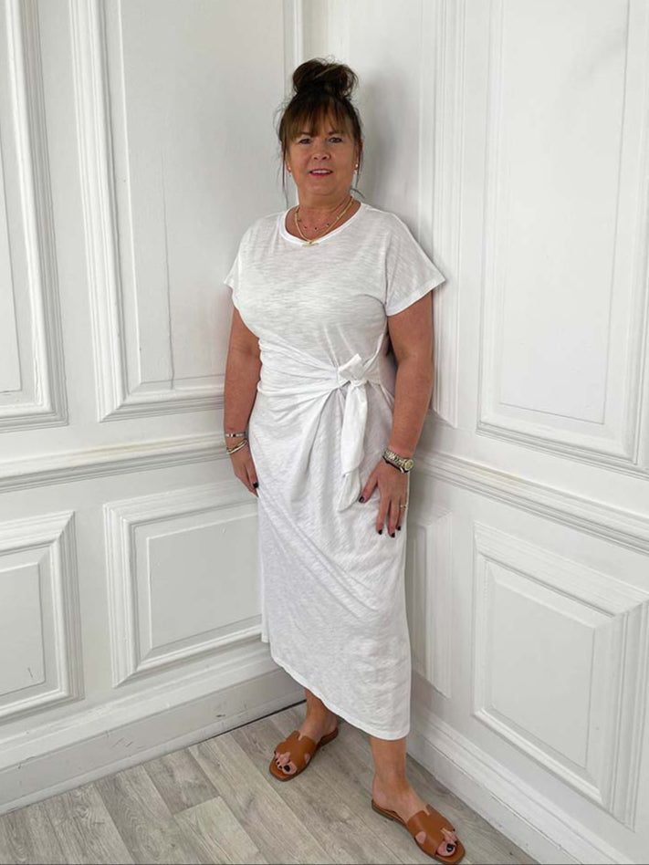 Cotton T-Shirt Maxi Dress - White