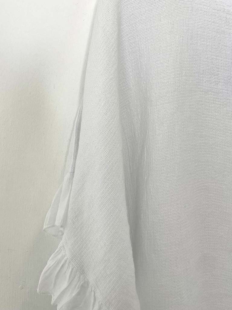 Cotton Frill Top - White