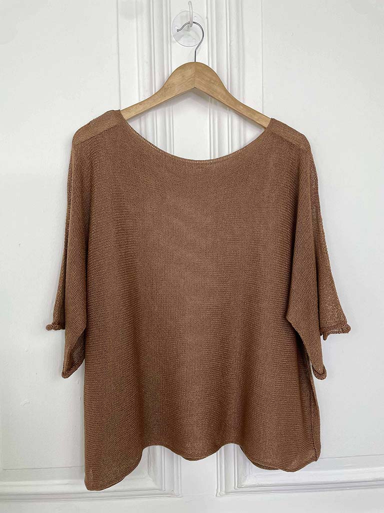 Boxy Fine Knit - Chestnut