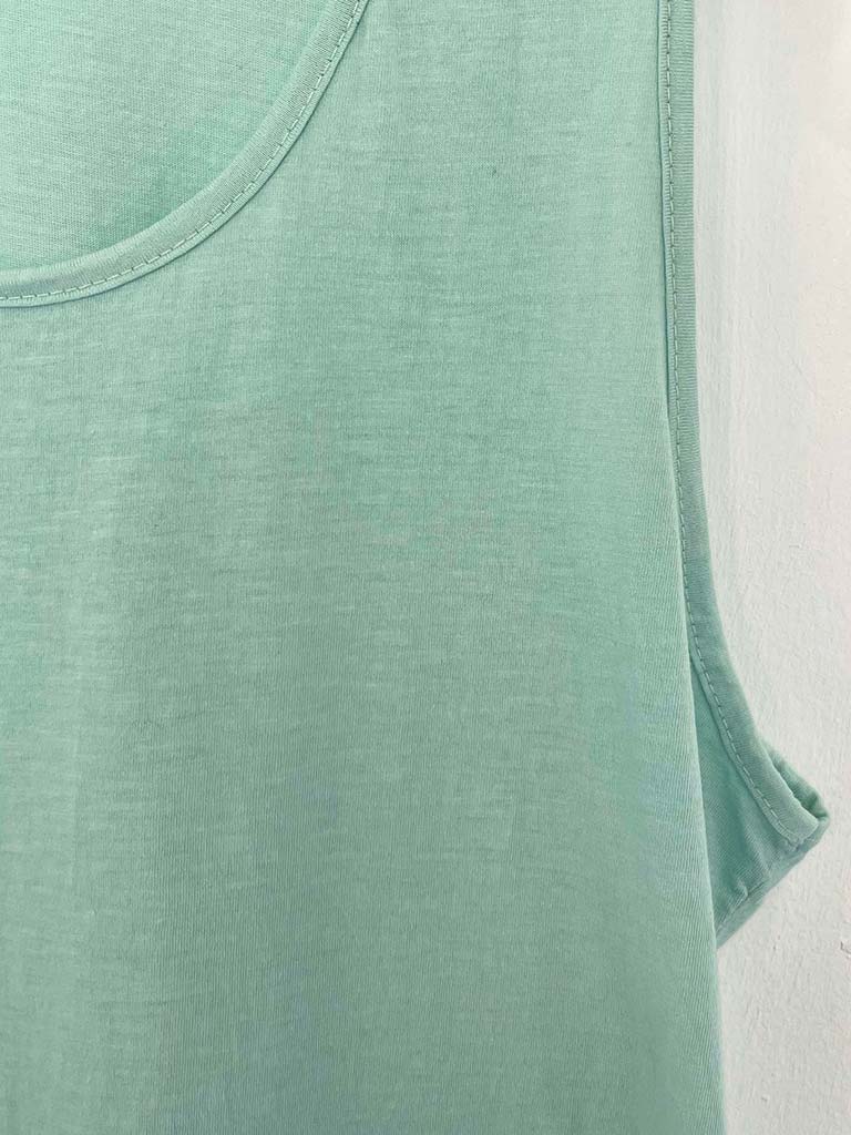 Oversized Tank Vest - Aqua