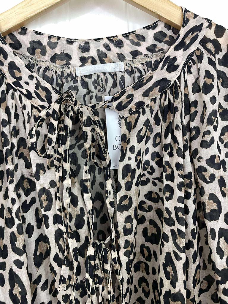 Oversized Leopard Print Tunic