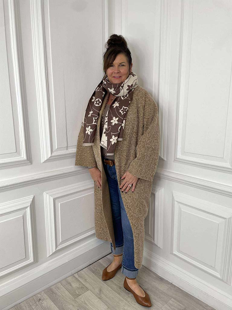 Edge to Edge Felted Coat - Tan