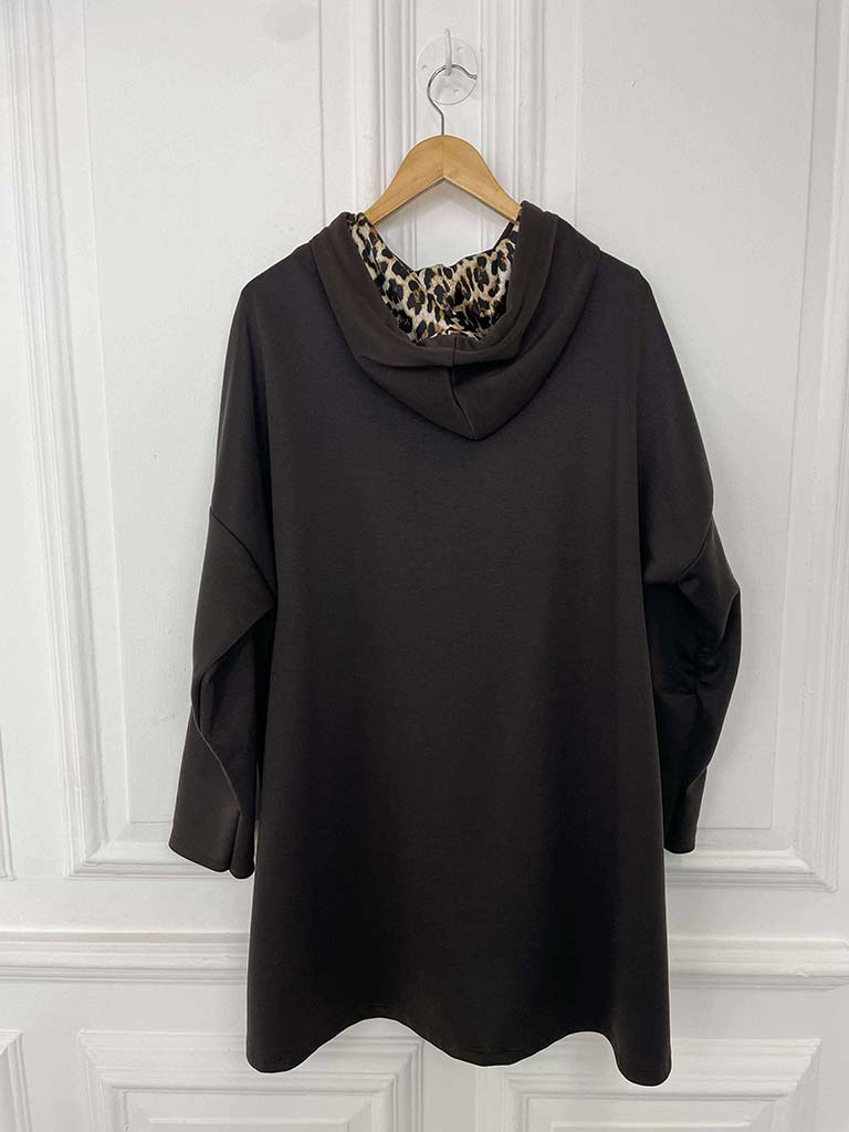 Supersoft Jersey Hoodie - Dark Chocolate