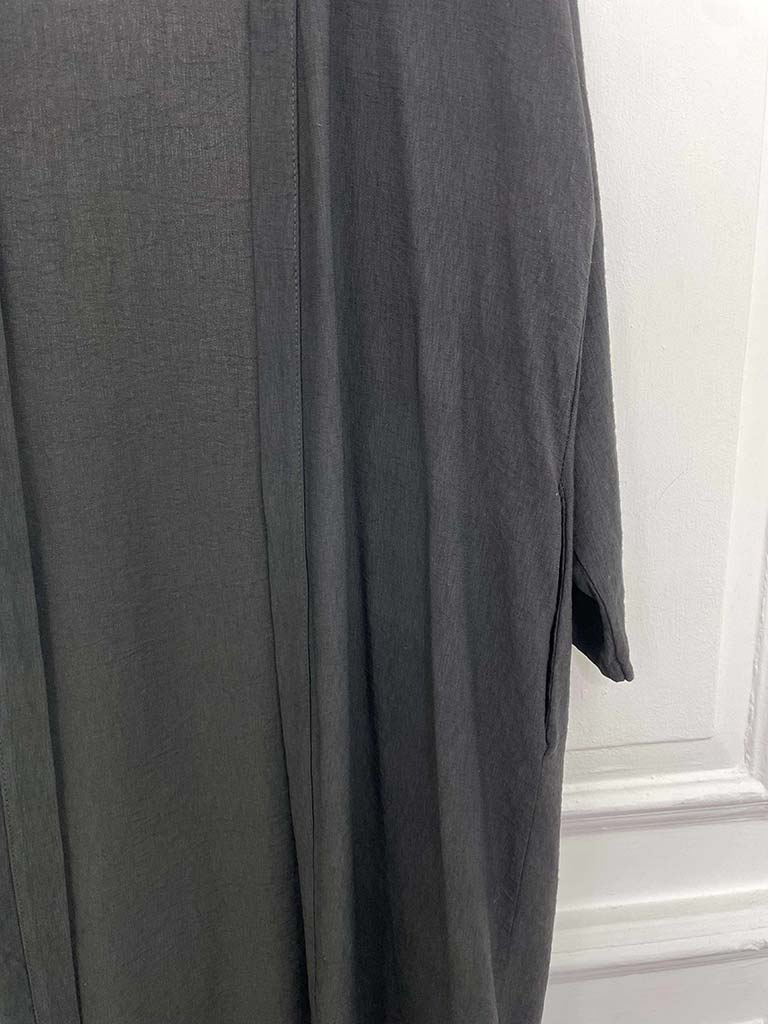 Longline Kimono Jacket - Black