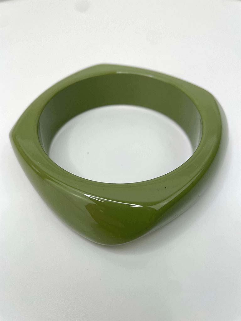 Chunky Bangle - Olive