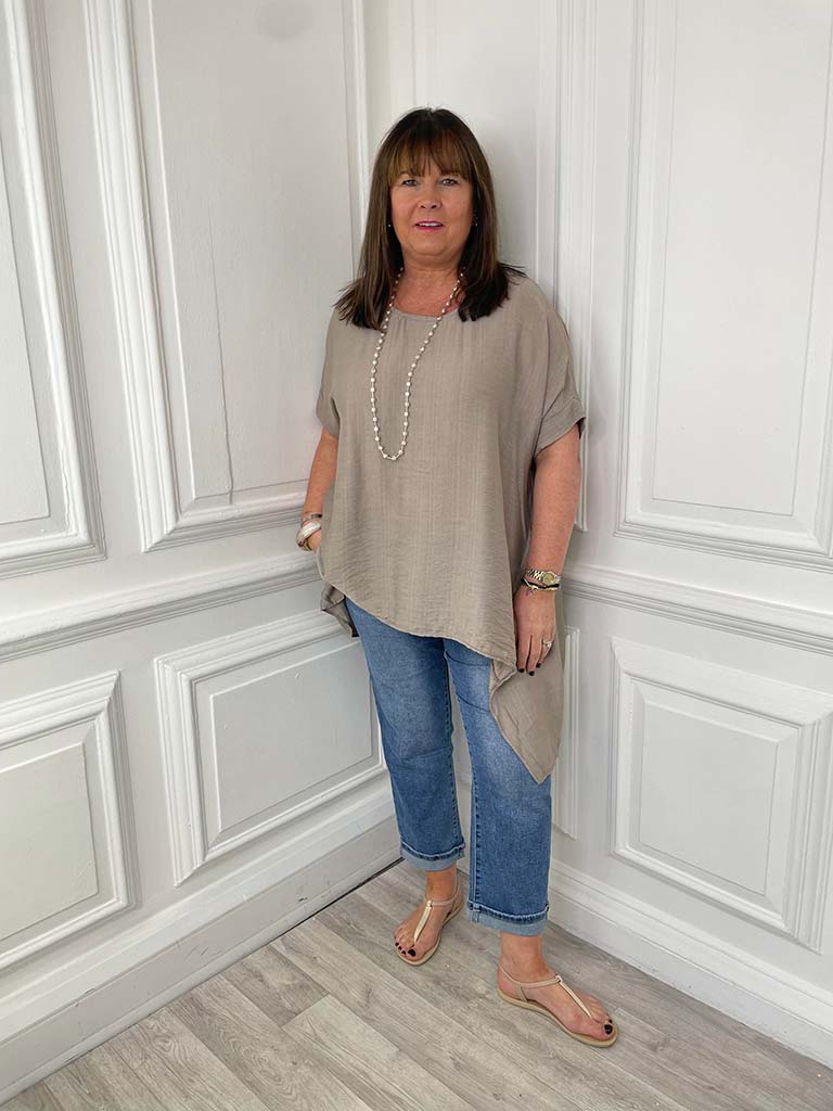 Dipped Swing Tunic - Mocha