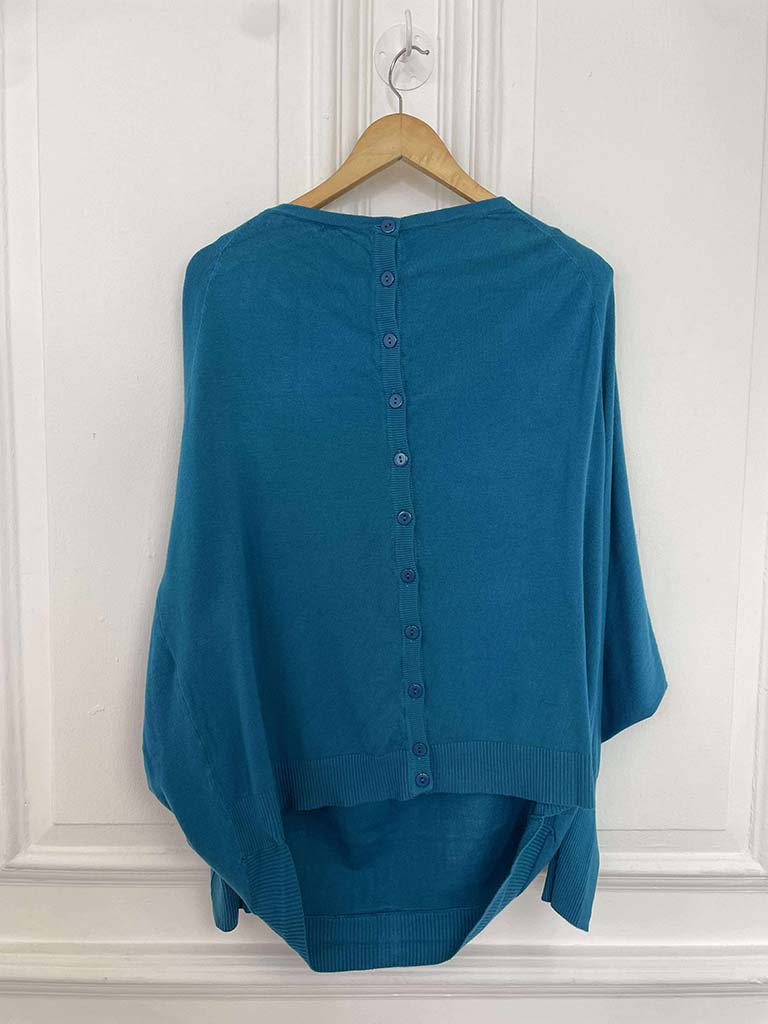 Malissa J Button Back Knit - Teal