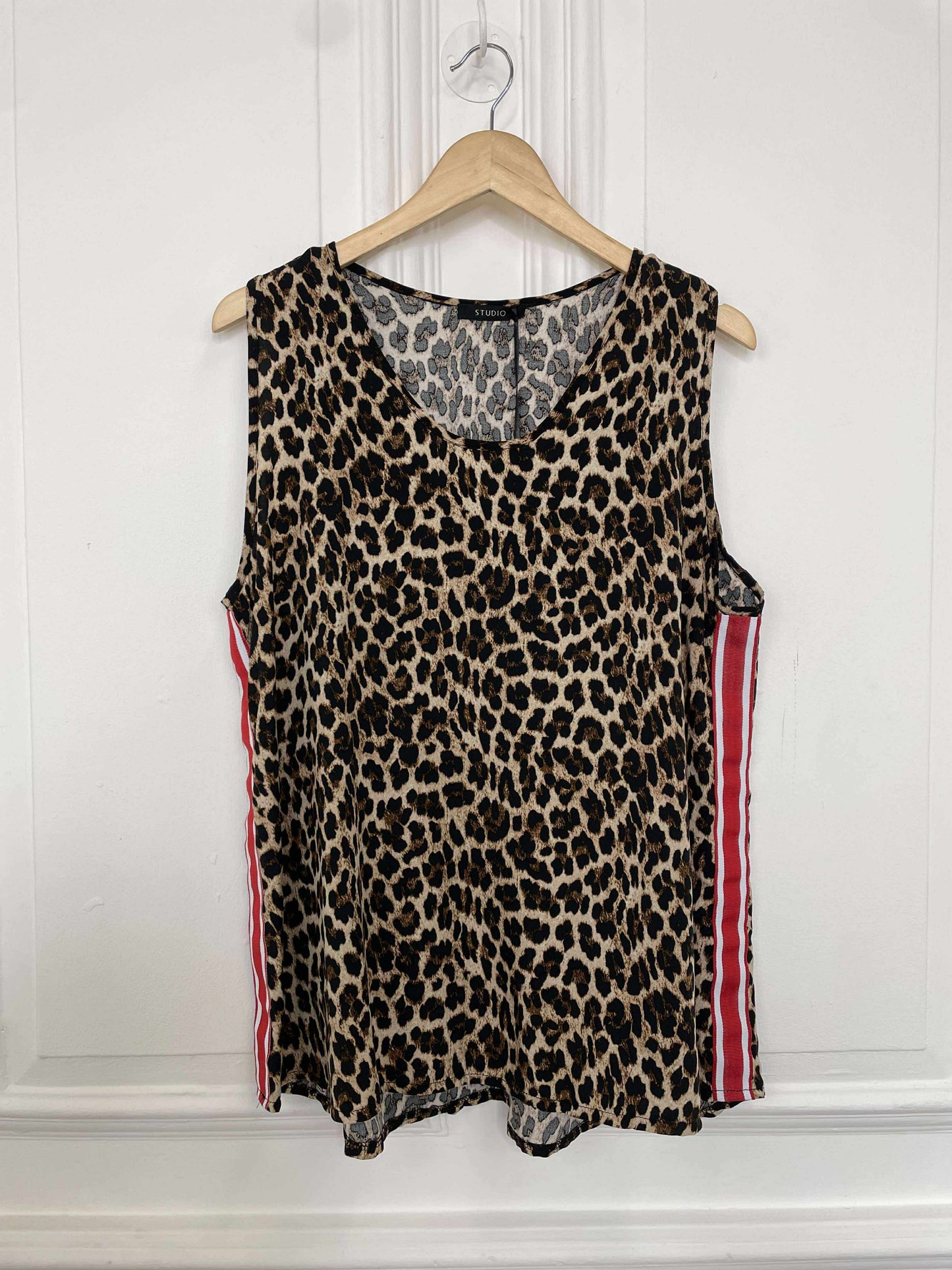 Leopard Side Stripe Vest