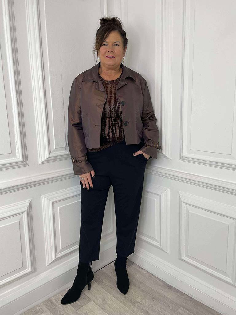 Luxe Iridescent Jacket - Chocolate