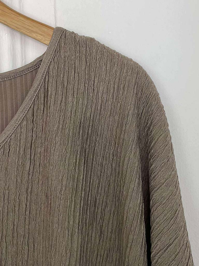 Malissa Corsage Top - Taupe