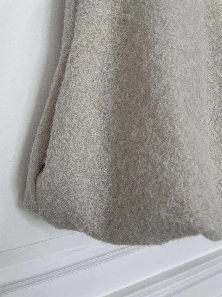 Bubble Hem Hooded Gilet - Stone