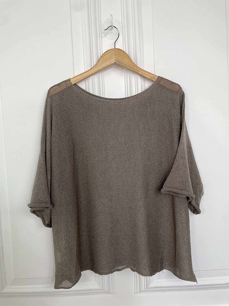 Boxy Fine Knit - Mocha