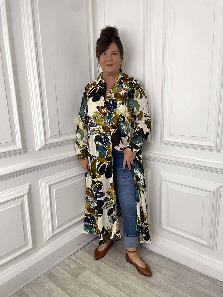 Eb&Ive Elsie Shirt Dress - Botanical Tusk
