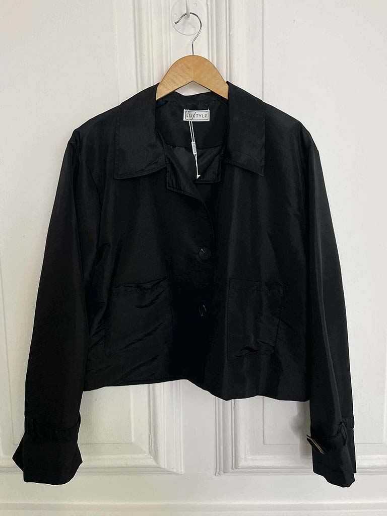 Luxe Iridescent Jacket - Black