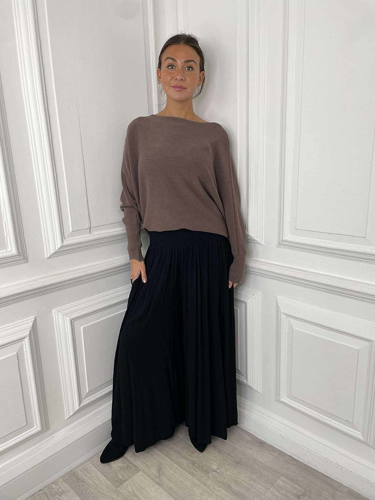 Wide Leg Palazzos - Black