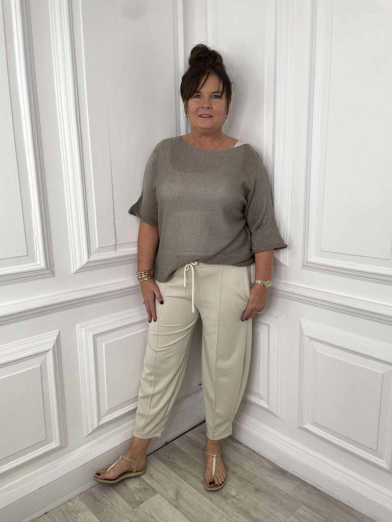 Boxy Fine Knit - Mocha