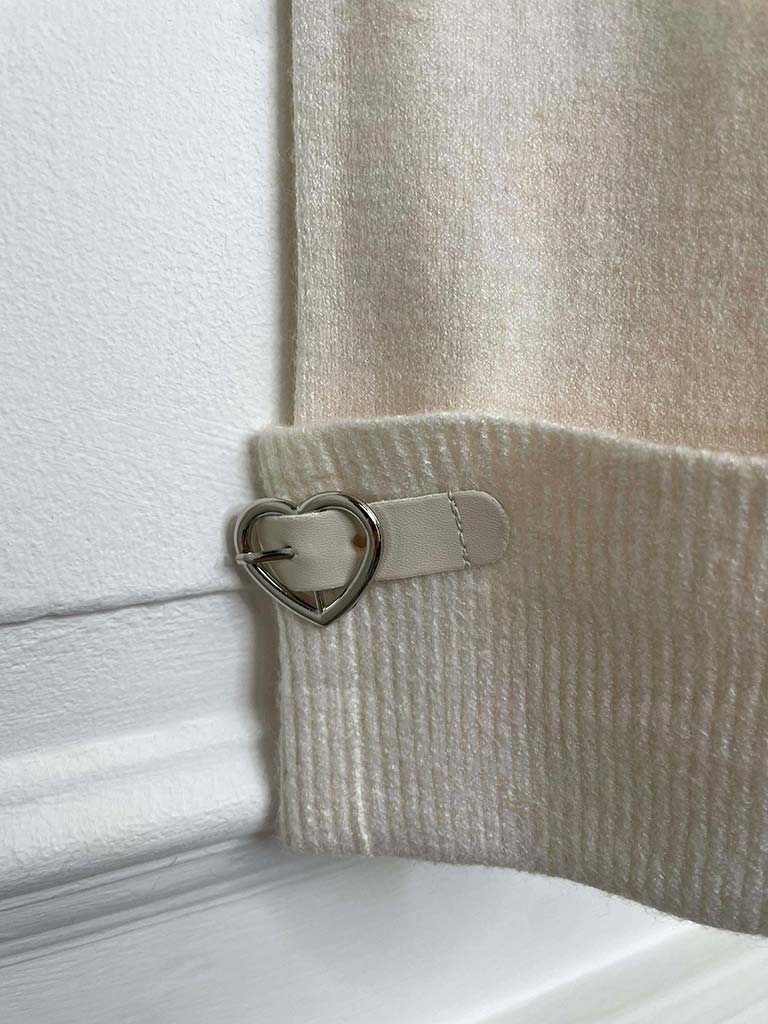 Boxy Ribbed Hem Knit - Parchment