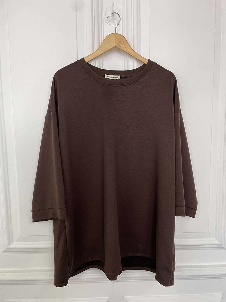 Scuba Sweat Top- Chocolate