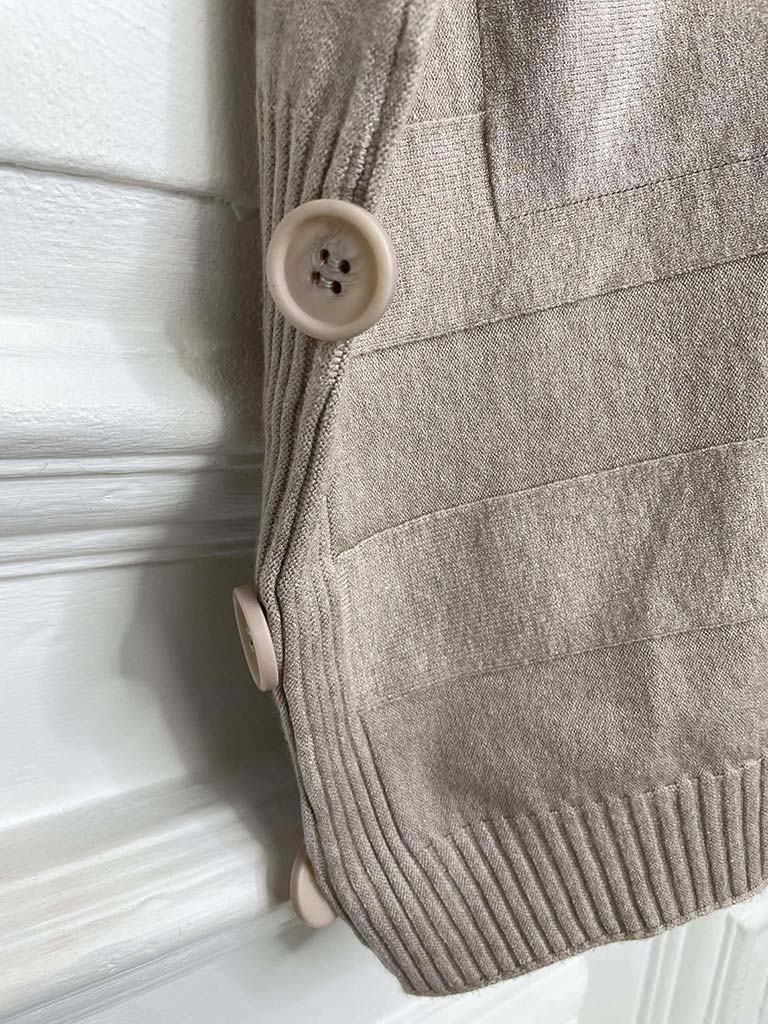 Button Side Pocket Knit - Parchment