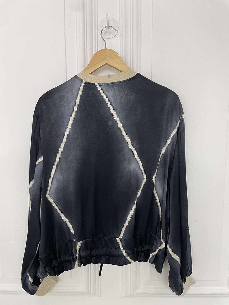 Harlequin Bomber Jacket - Gun Metal