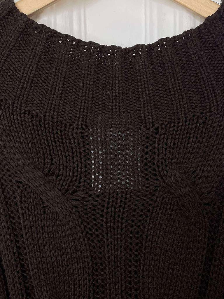 Cable Tank Knit - Espresso