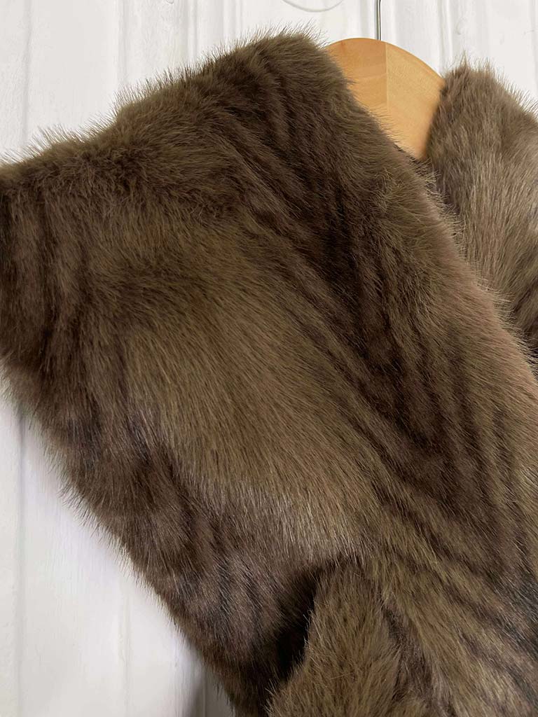 Malissa J Faux Fur Pull Through Collar - Feather