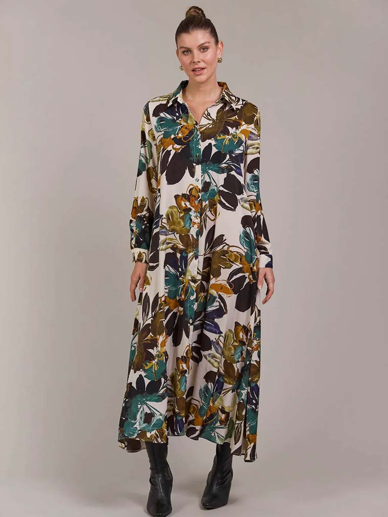 Eb&Ive Elsie Shirt Dress - Botanical Tusk