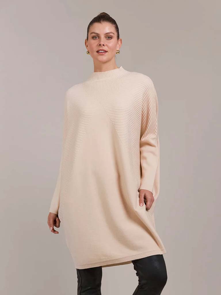 Eb&Ive Palmer Oversize Knit Tunic - Ecru