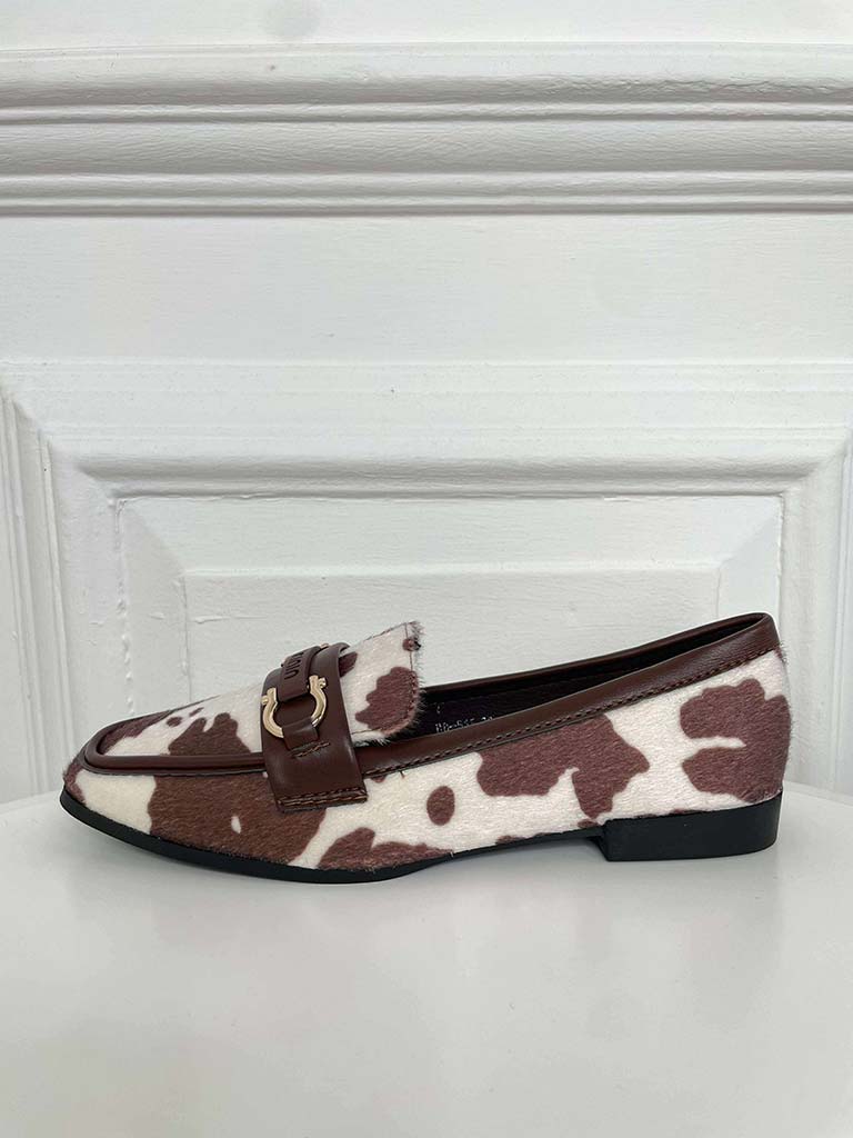 Cow Print Loafers