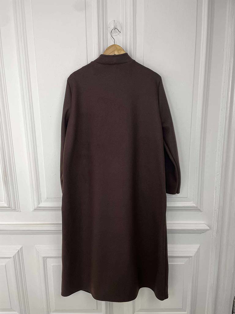 A-Line Overcoat - Chocolate
