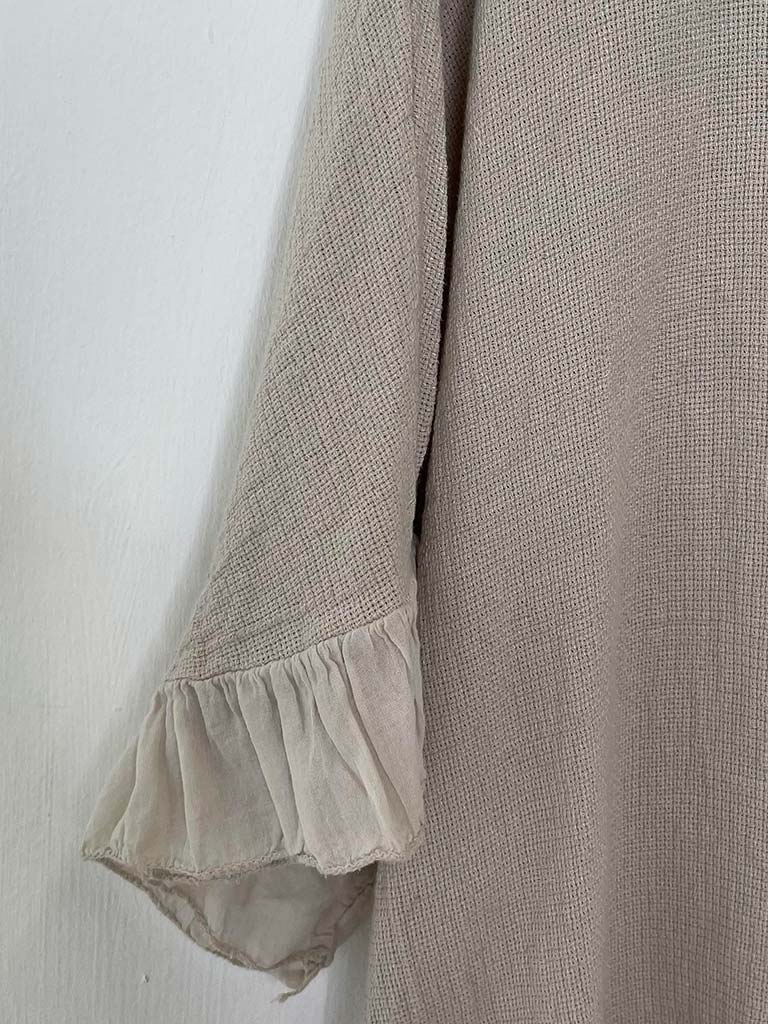 Cotton Frill Top - Stone