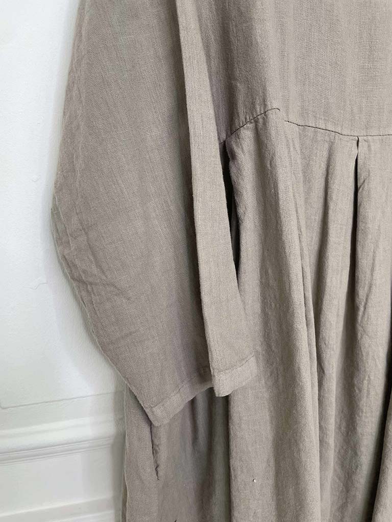 Linen Smock Dress - Cashmere