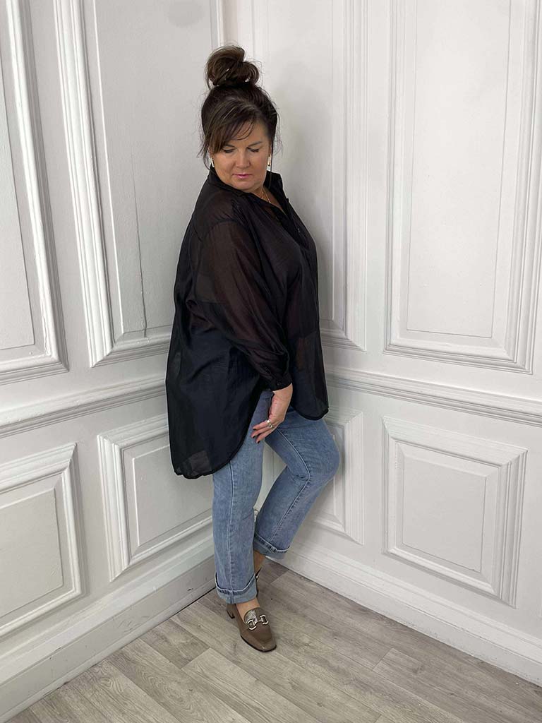 Sheer Classic Shirt - Black
