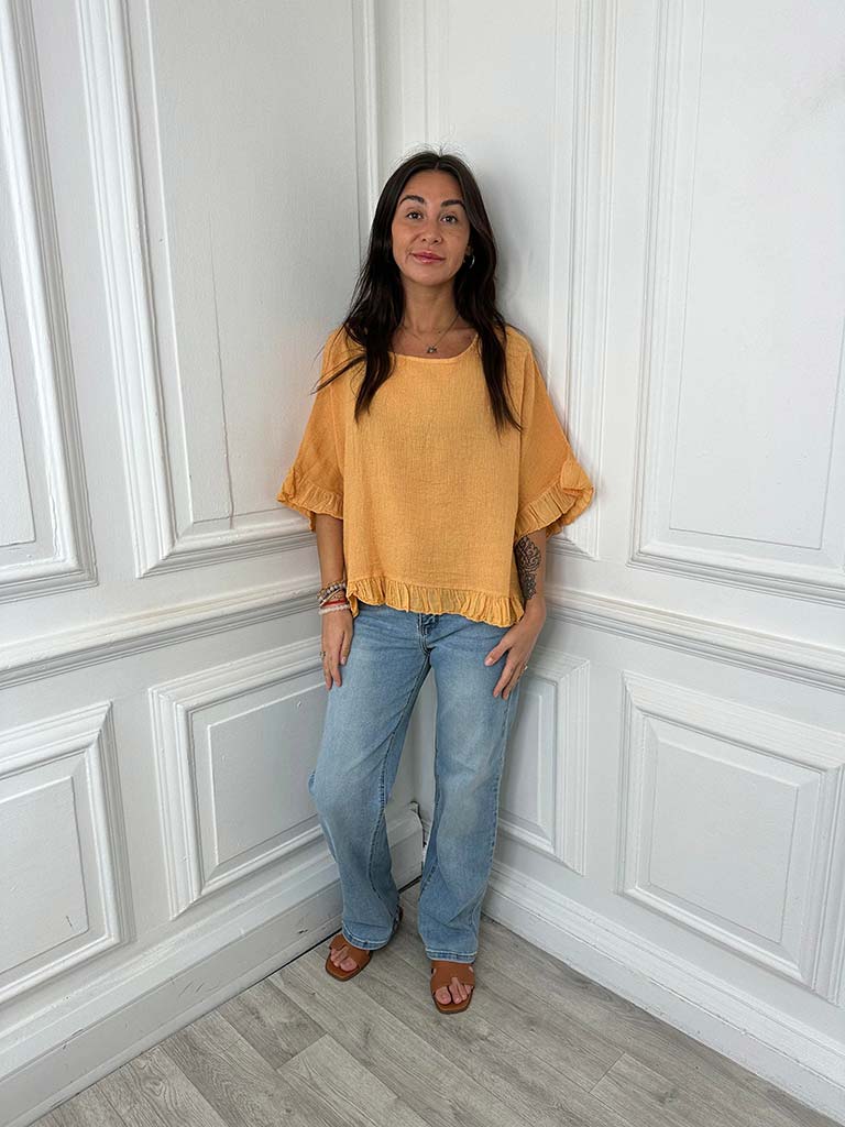 Cotton Frill Top - Sorbet