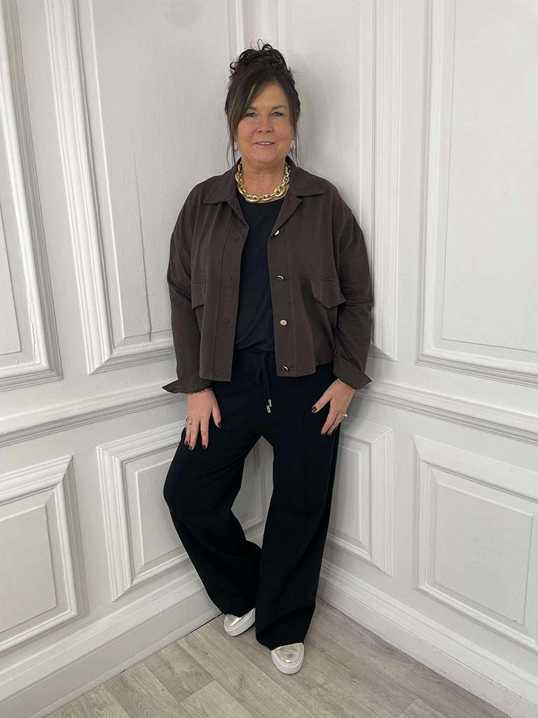 Luxe Jersey Jacket - Chocolate