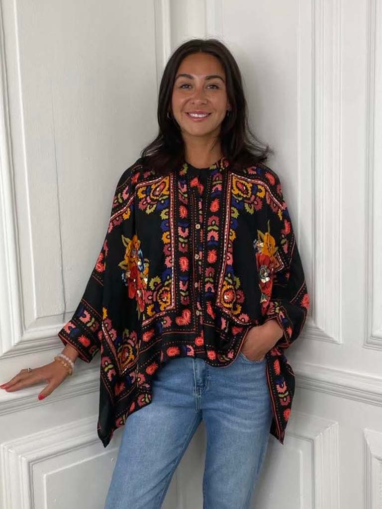 Embellished Floral Shirt