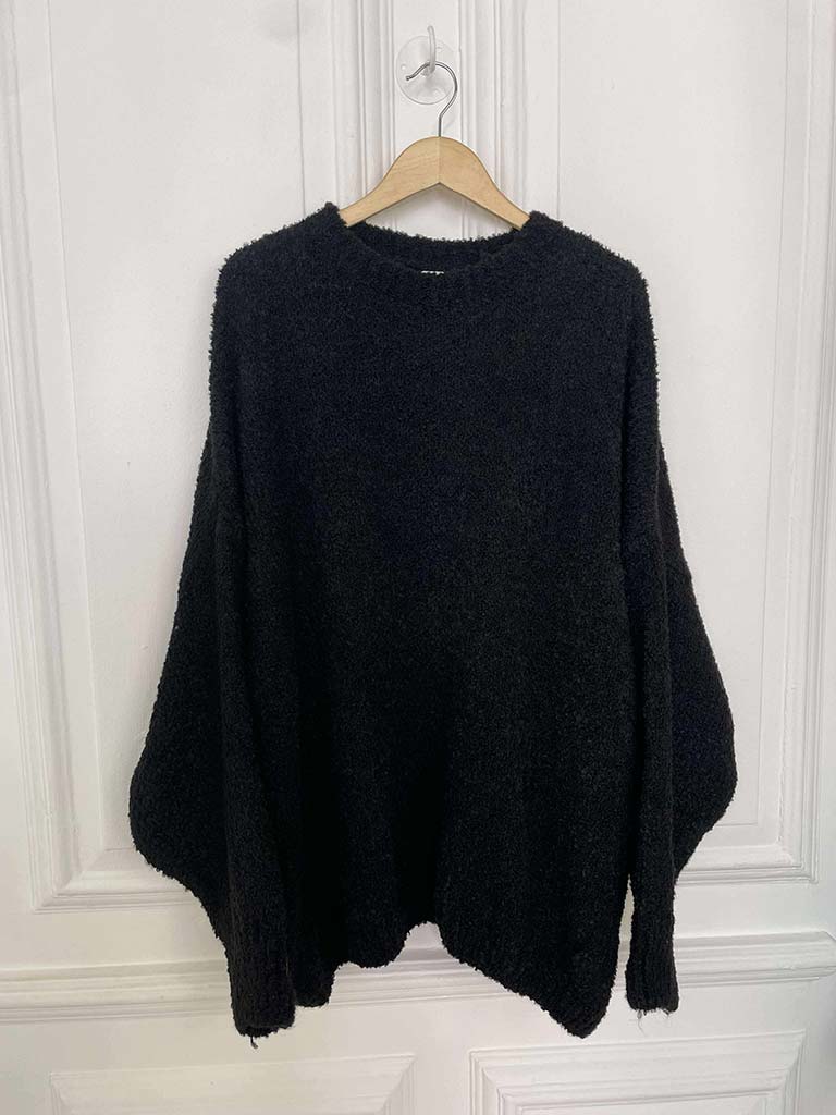 Oversized Teddy Knit - Black