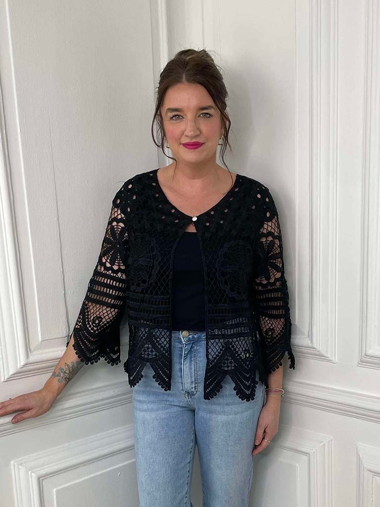 Crochet Jacket - Black