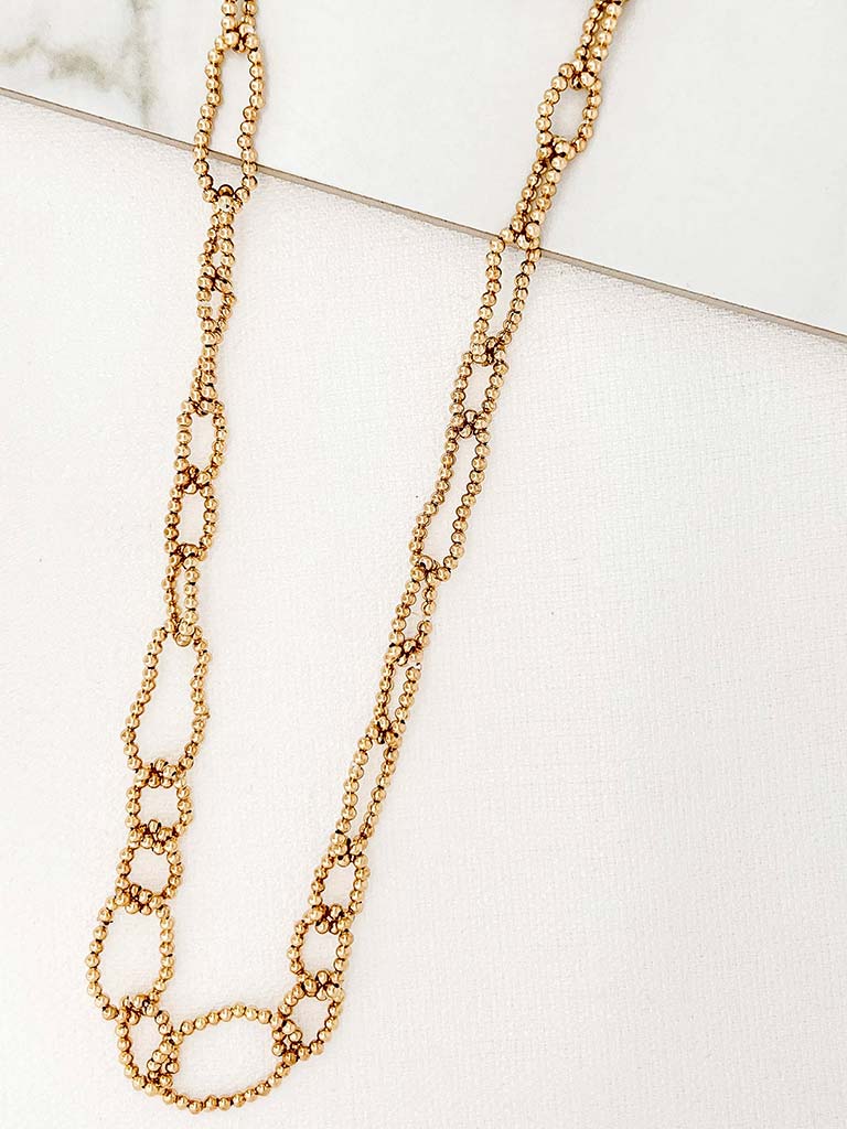 Envy Bubble Chain Link Necklace - Gold