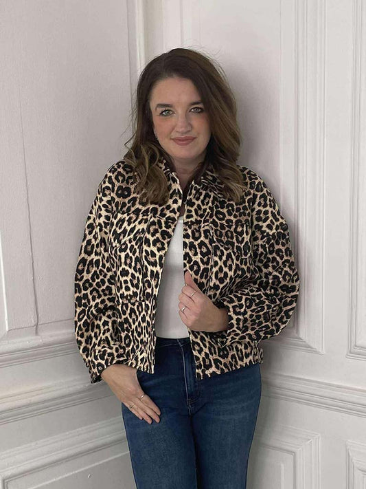 Leopard Canvas Jacket