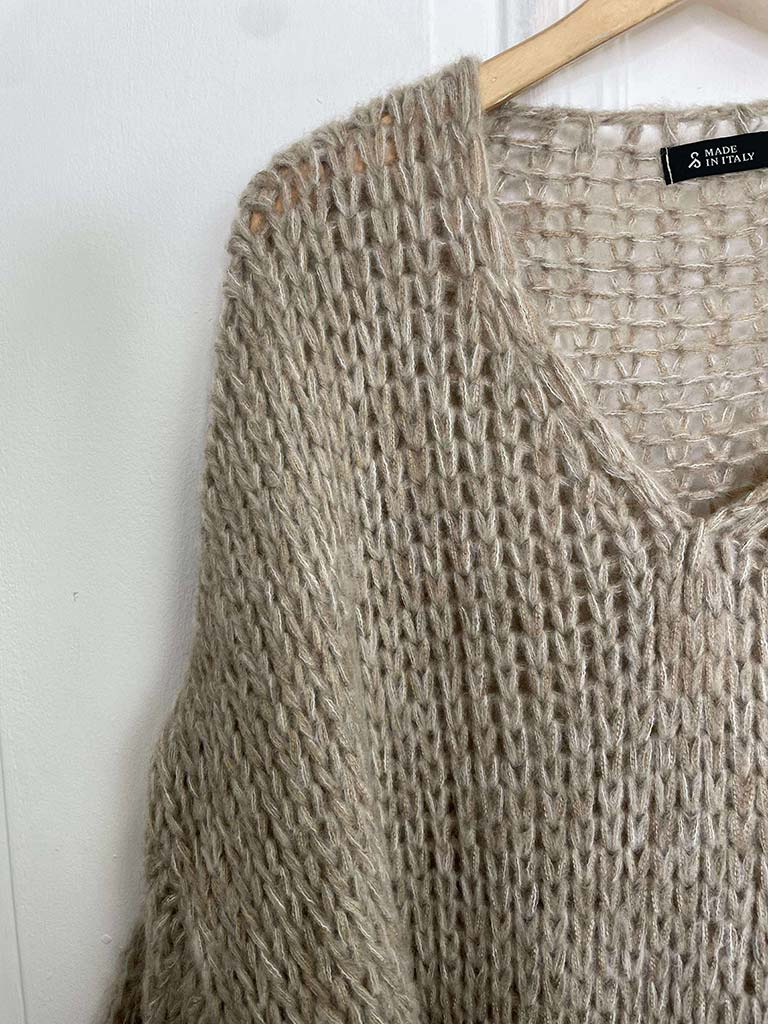 Slouchy Chunky Knit - Stone Marl