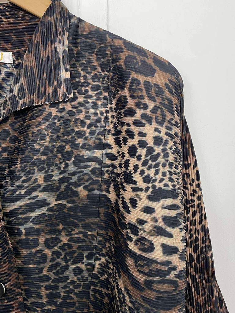 Malissa J Plissé Jacket - Leopard