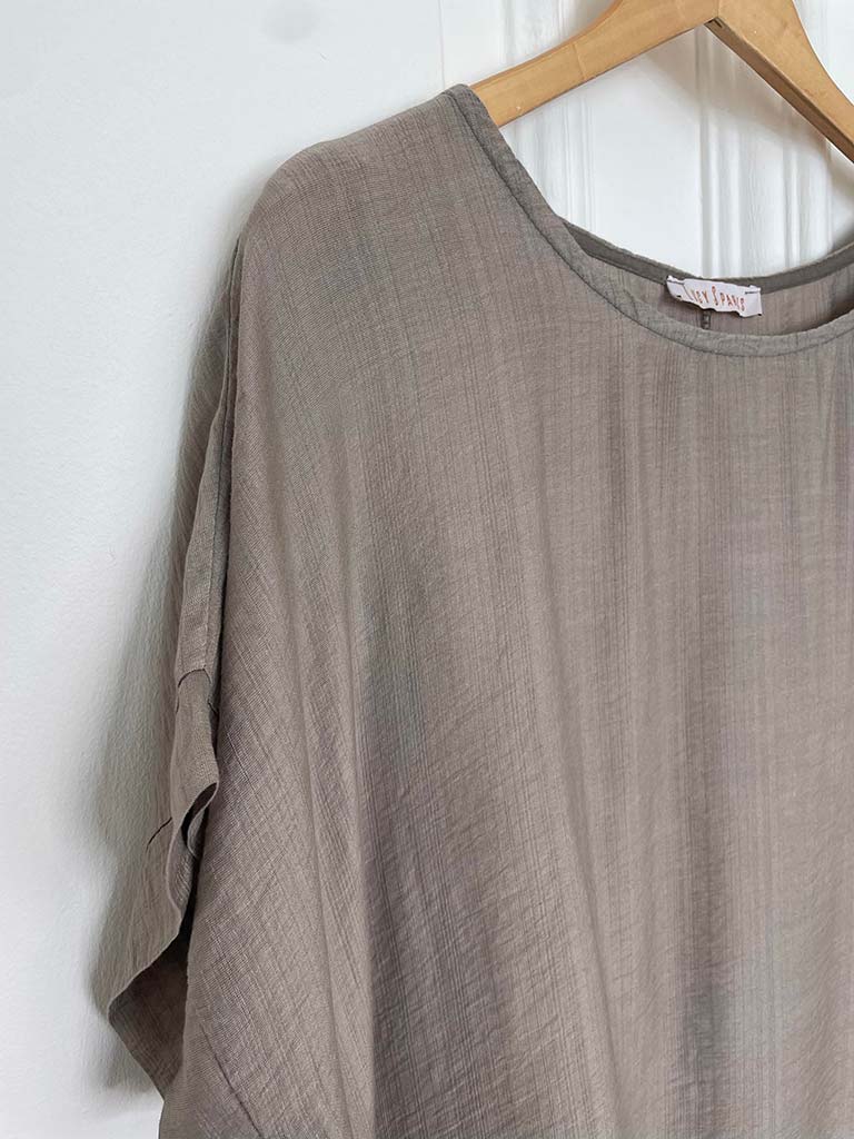 Dipped Swing Tunic - Mocha