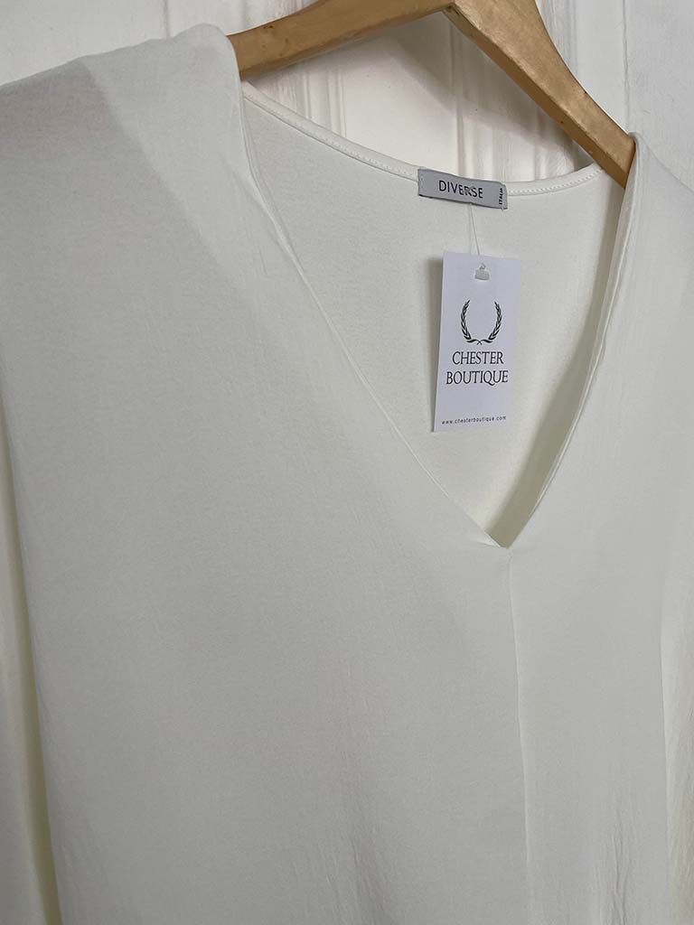 Tie Front Top - Warm White