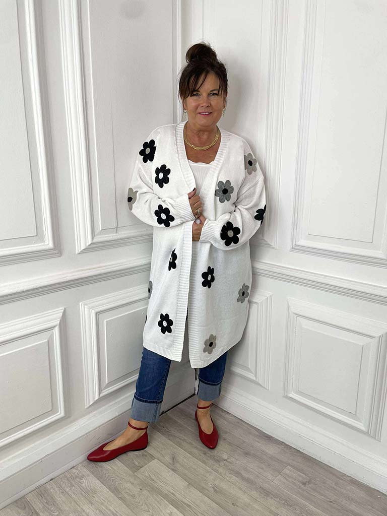 Haven Delphi Cardigan - White & Kohl