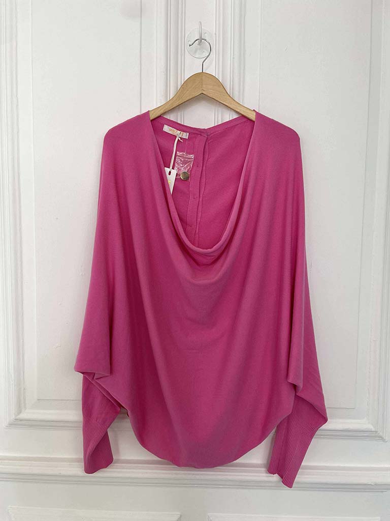 Malissa J Button Back Knit - Pink