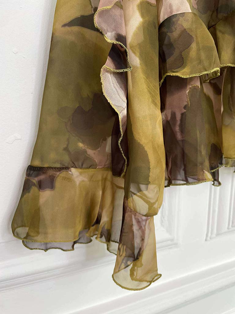 Vintage Floral Smock Top - Ochre