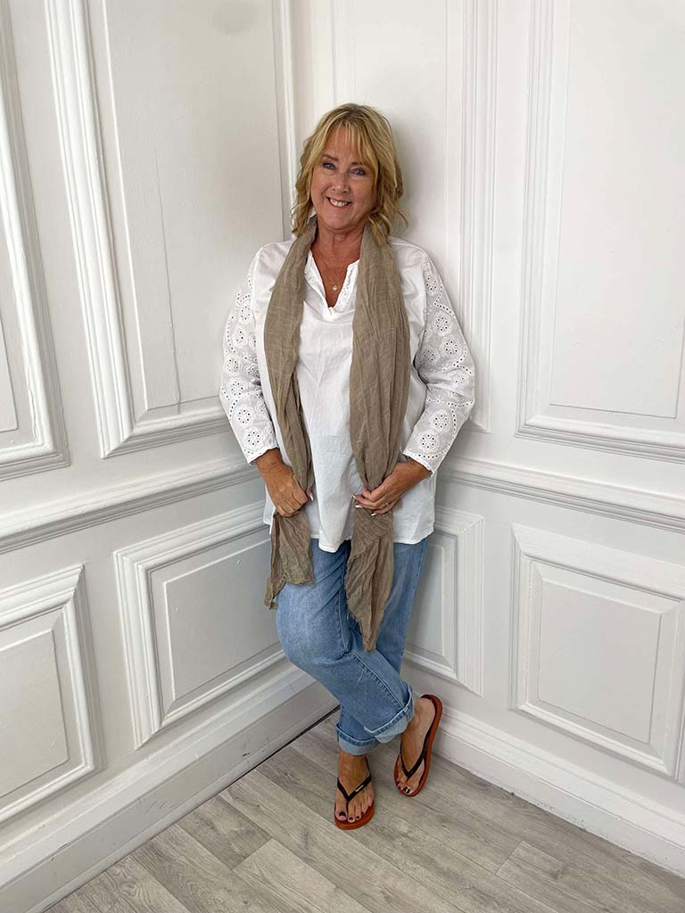 Vintage Wash Scarf - Mocha