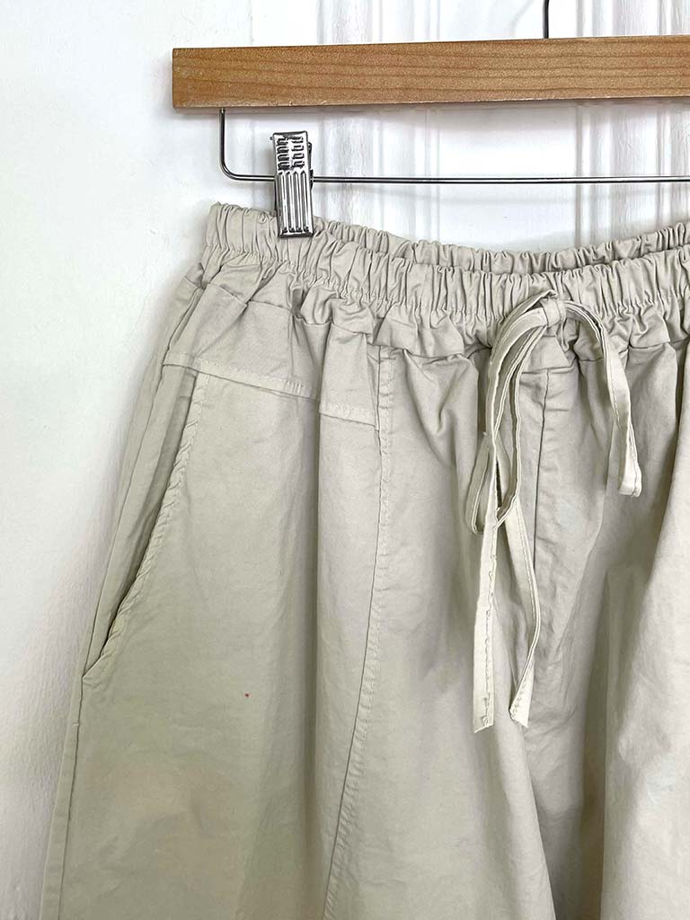 Cotton Cocoon Trousers - Stone